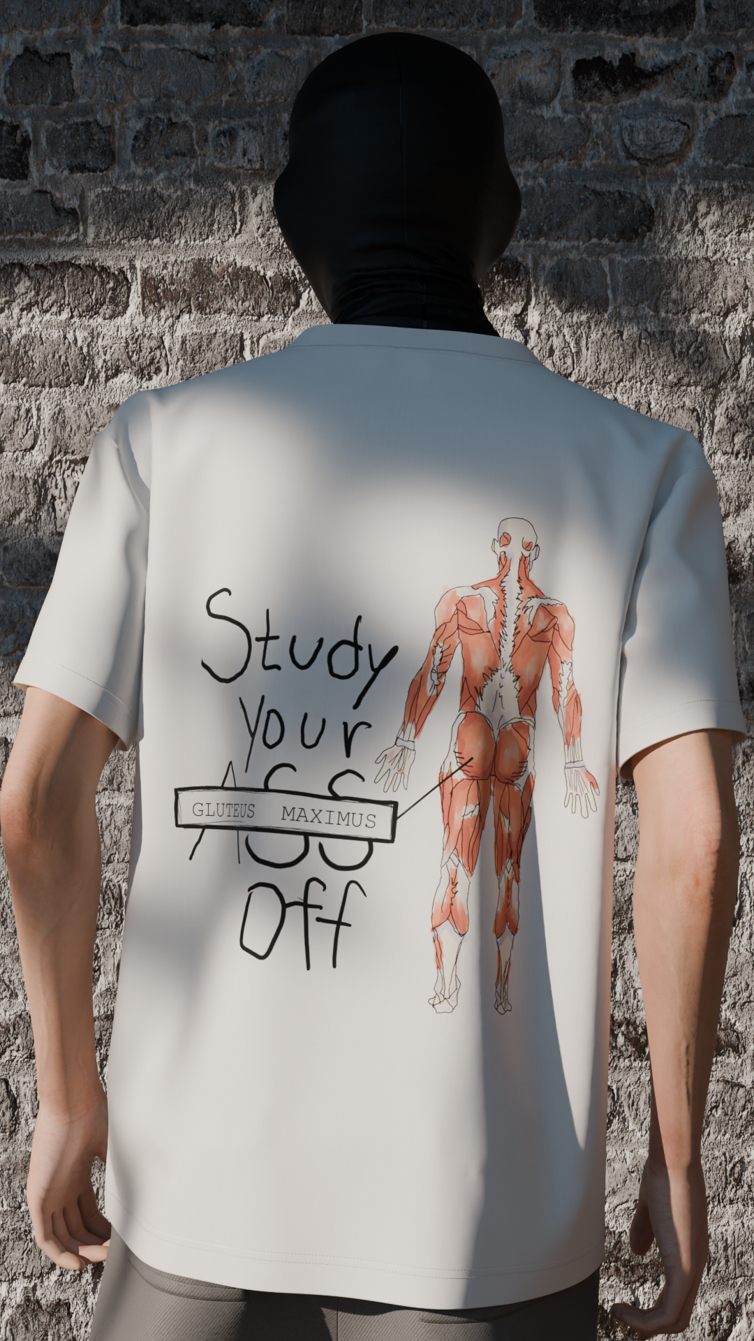 "Study Your Gluteus Off" Men’s Boxy Tee
