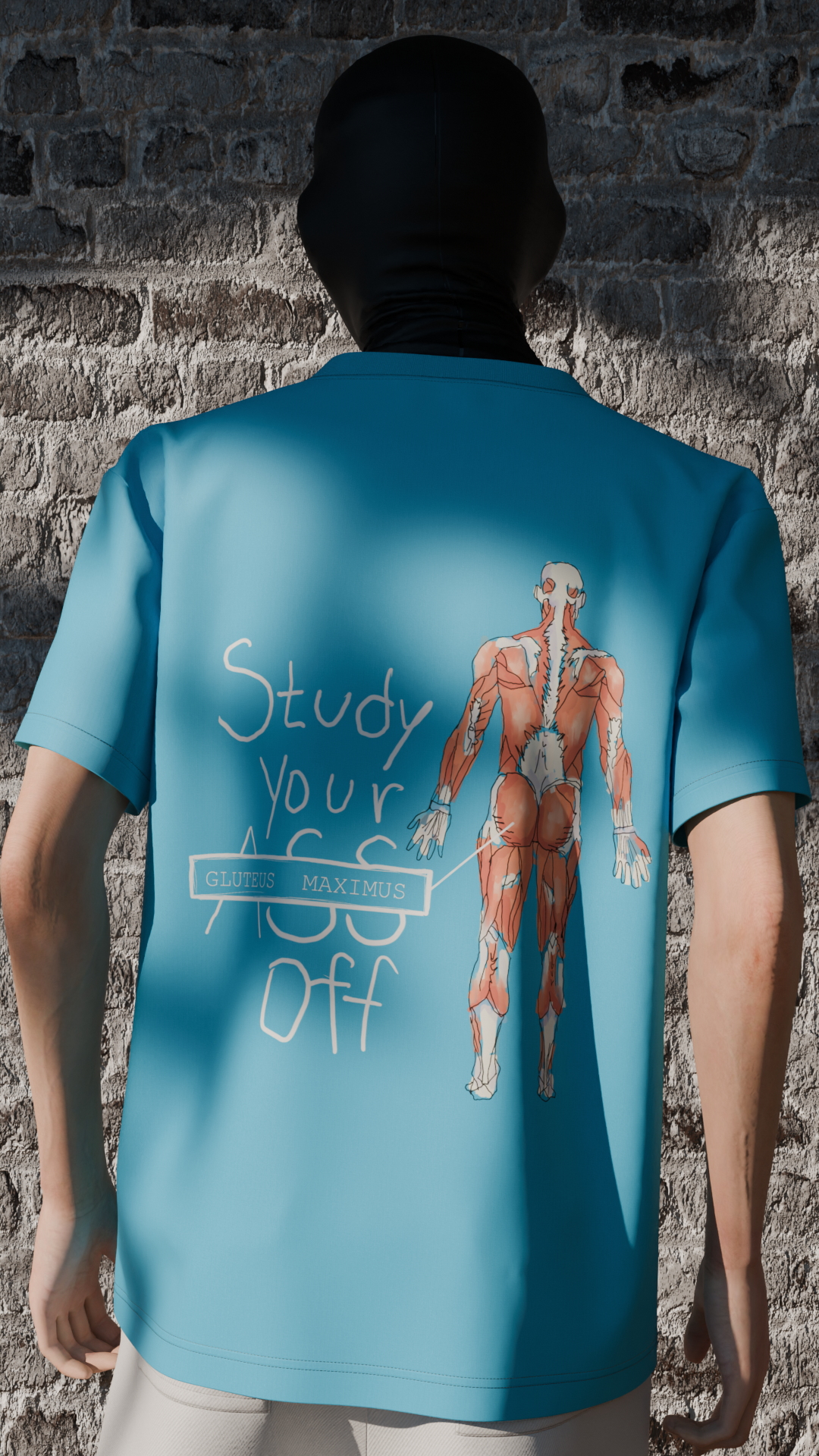 "Study Your Gluteus Off" Men’s Boxy Tee