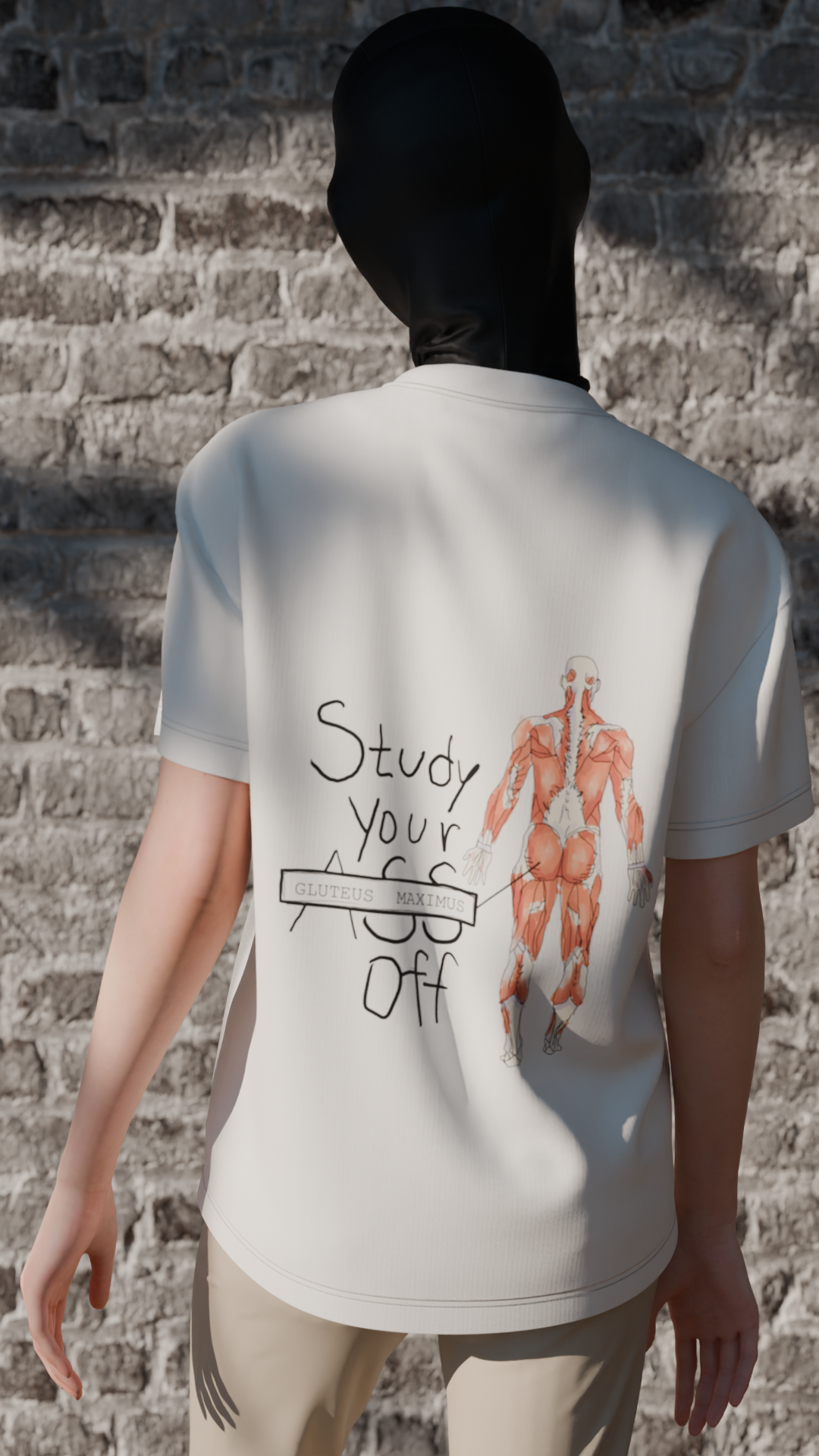 "Study Your Gluteus Off" Women‘s Boxy Tee